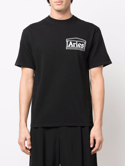 Shop Aries T-shirts And Polos Black