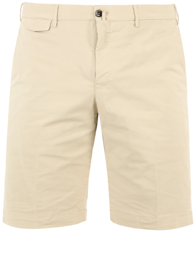 Shop Pt01 Beige Cotton Bermuda Shorts