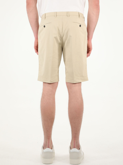 Shop Pt01 Beige Cotton Bermuda Shorts