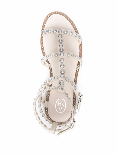 Shop Ash Precious Leather Sandals In White