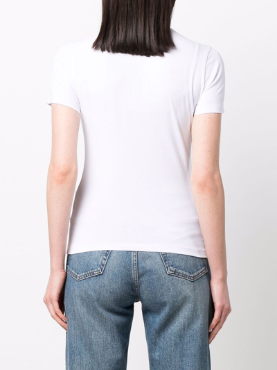 Emporio Armani T-shirt With Eagle Logo Print In White