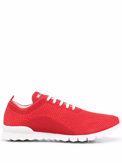 Shop Kiton Cotton Sneakers In Red