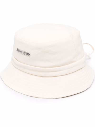 Shop Jacquemus Le Bob Gadjo Bucket Hat In White