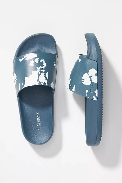 Shop Brandblack Kashiba-lux Print Slide Sandals In Blue
