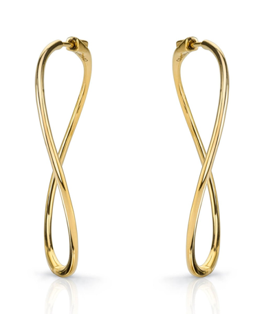 Shop Anita Ko Yellow Gold Twisted Hoop Earrings In Ylwgold