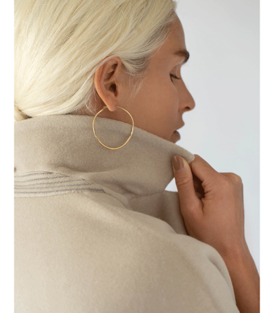 Shop Anita Ko Yellow Gold Twisted Hoop Earrings In Ylwgold