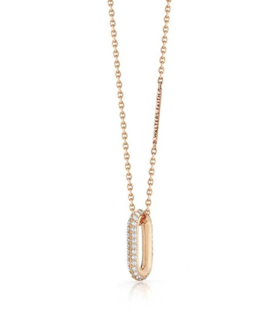 Shop Walters Faith Saxon Diamond Pave Link Necklace In Rosegold