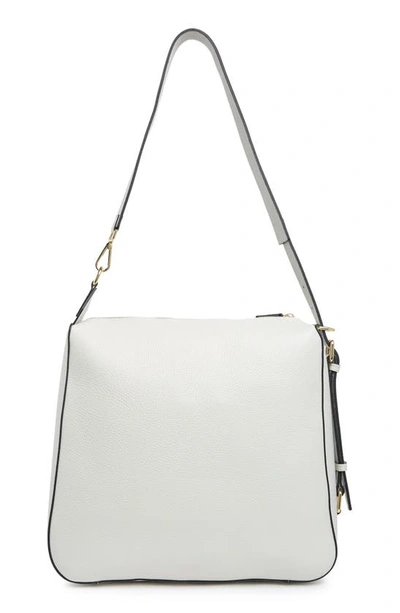 Shop Valentino By Mario Valentino Audrey Convertible Leather Shoulder Bag In Frozen Ice