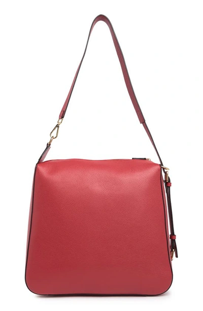 Shop Valentino By Mario Valentino Audrey Convertible Leather Shoulder Bag In Lipstick Red