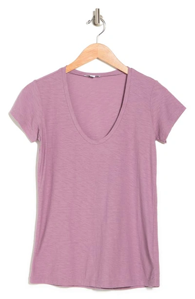 Shop James Perse V-neck T-shirt In Tyrian