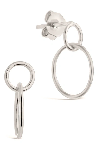 Sterling Forever Interlocking Circle Stud Earrings In Silver