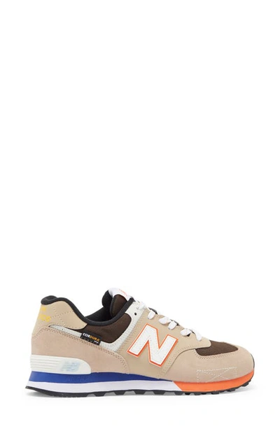 New Balance 574 Classic Sneaker In Mindful Grey/ Poppy