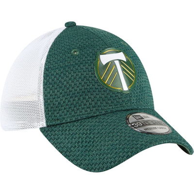 Shop New Era Green/white Portland Timbers Kick-off 39thirty Flex Hat