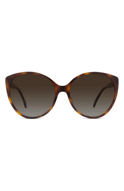 Shop Fendi The  Fine 59mm Round Sunglasses In Blonde Havana / Grad Roviex