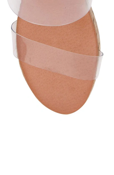Andre Assous Anfisa Womens Leather Slip On Wedge Sandals In Clear