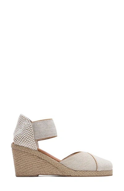 Shop Andre Assous Anouka Espadrille Wedge Sandal In Beige Linen