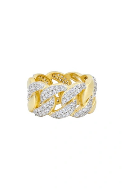 Shop Freida Rothman Cubic Zirconia Chain Ring In Gold And Silver