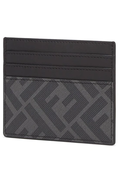 Shop Fendi Ff Card Case In Black Sunflower P