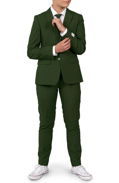 Shop Opposuits Glorious Green Two-piece Suit With Tie