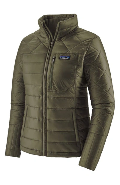 Shop Patagonia Radalie Water Repellent Thermogreen-insulated Jacket In Basin Green