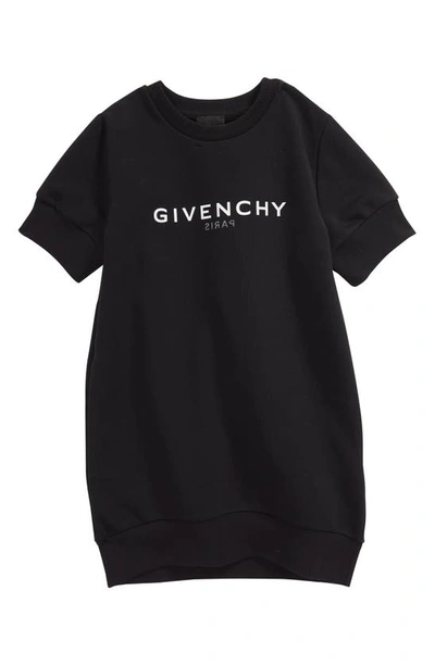 Shop Givenchy ' Logo Graphic Sweatshirt Dress In 09b Black