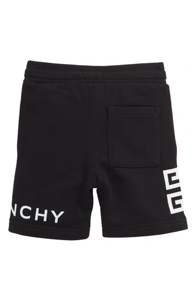 Shop Givenchy Kids 4g Logo Sweat Shorts In 09b Black