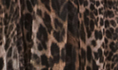 Shop Allsaints Indra Kiku Leopard Print Midi Dress In Fur Brown