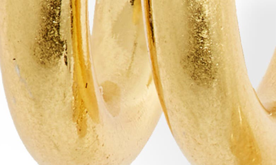Shop Madewell Split Mini Hoop Earrings In Vintage Gold