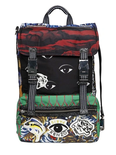 Shop Kenzo Crazy Print Nylon Backpack, Multi