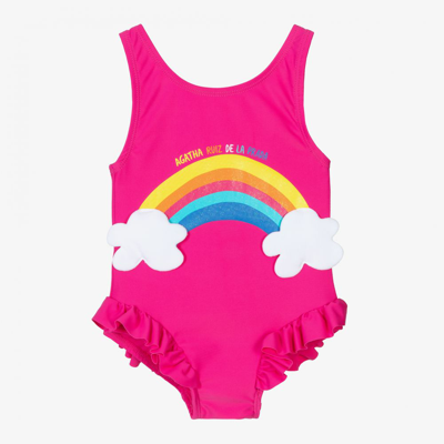 Shop Agatha Ruiz De La Prada Girls Pink Rainbow Swimsuit