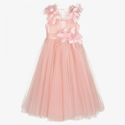 Shop Marchesa Couture Girls Pink Tulle & Organza Dress
