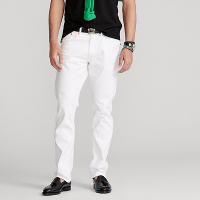 Shop Ralph Lauren Hampton Relaxed Straight Stretch Jean In White Stretch