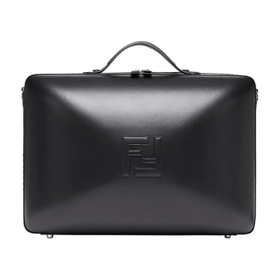 Shop Fendi Large Suitcase In Noir