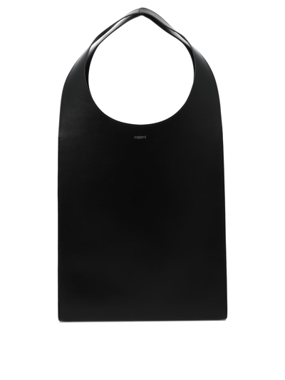 Shop Coperni Swipe Logo Embossed Large Tote Bag In Black