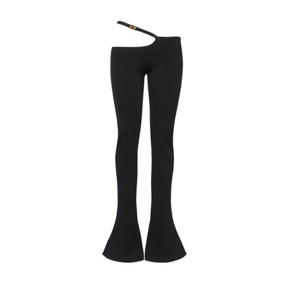 Shop Balmain Knit Bootcut Pants In 0pa Noir
