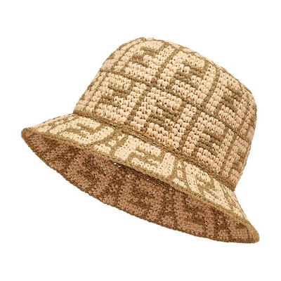 FF motif crochet bucket hat | FENDI 