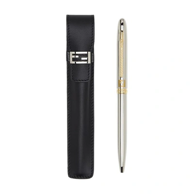 Shop Fendi Pen With Case In Argent