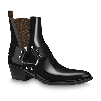 Shop Louis Vuitton Rhapsody Ankle Boot In Noir