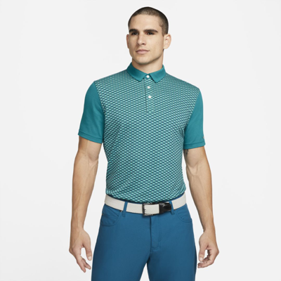 Shop Nike Dri-fit Player Men's Golf Polo In Bright Spruce,brushed Silver