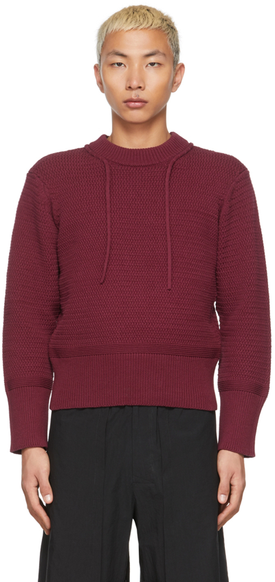 Shop Craig Green Burgundy Knot Sweater