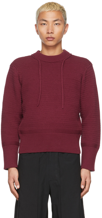 Craig Green Burgundy Knot Sweater In Burgundy