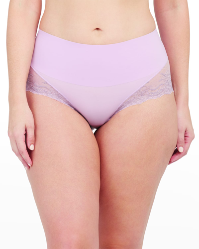 Shop Spanx Undie-tectable Lace Hi-hipster Panty In Luxe Lilac