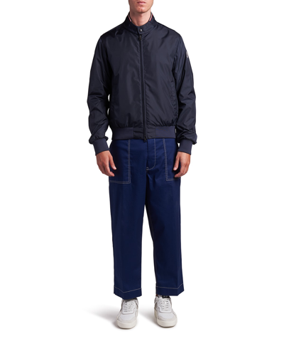 Moncler Reppe Rain Jacket, Men, Blue, Size: 6 In Black