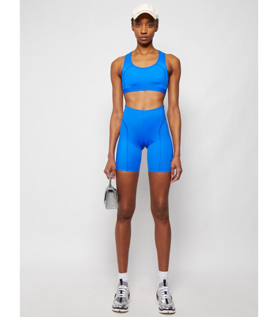 Shop Balenciaga Biker Shorts In Electric Blue
