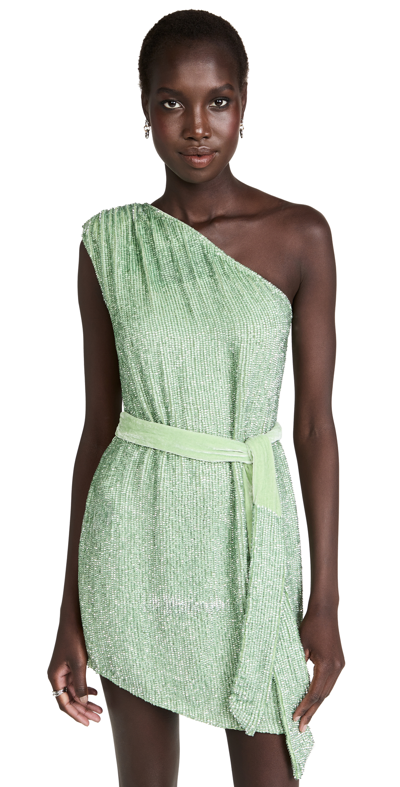 Shop Retroféte Ella Sequin Dress In Sage