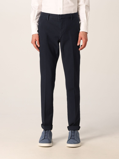 Shop Dondup Gaubert  Trousers In Stretch Cotton In Navy