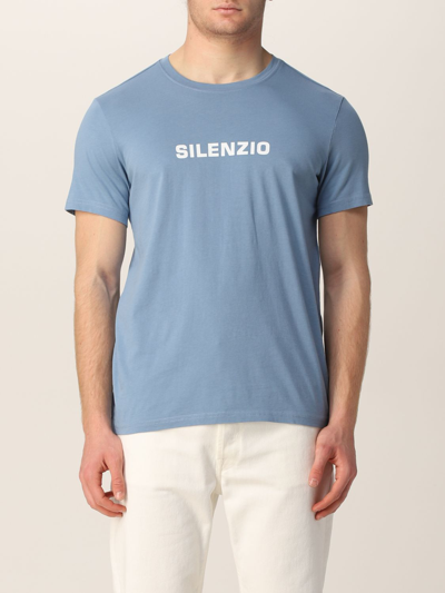 Shop Aspesi Silence T-shirt In Cotton In Gnawed Blue