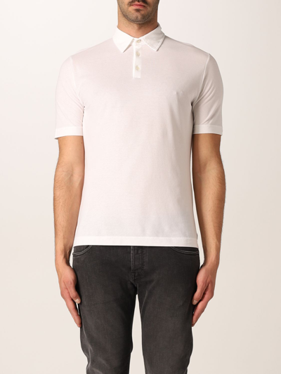Shop Zanone Polo Shirt  Men In White