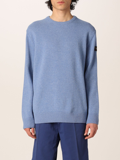 Shop Paul & Shark Wool Jumper With Logo Patch In Blue 1