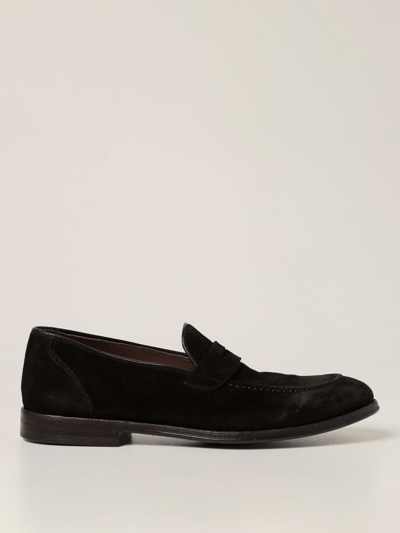 Shop Green George Moccasin In Suede In Black